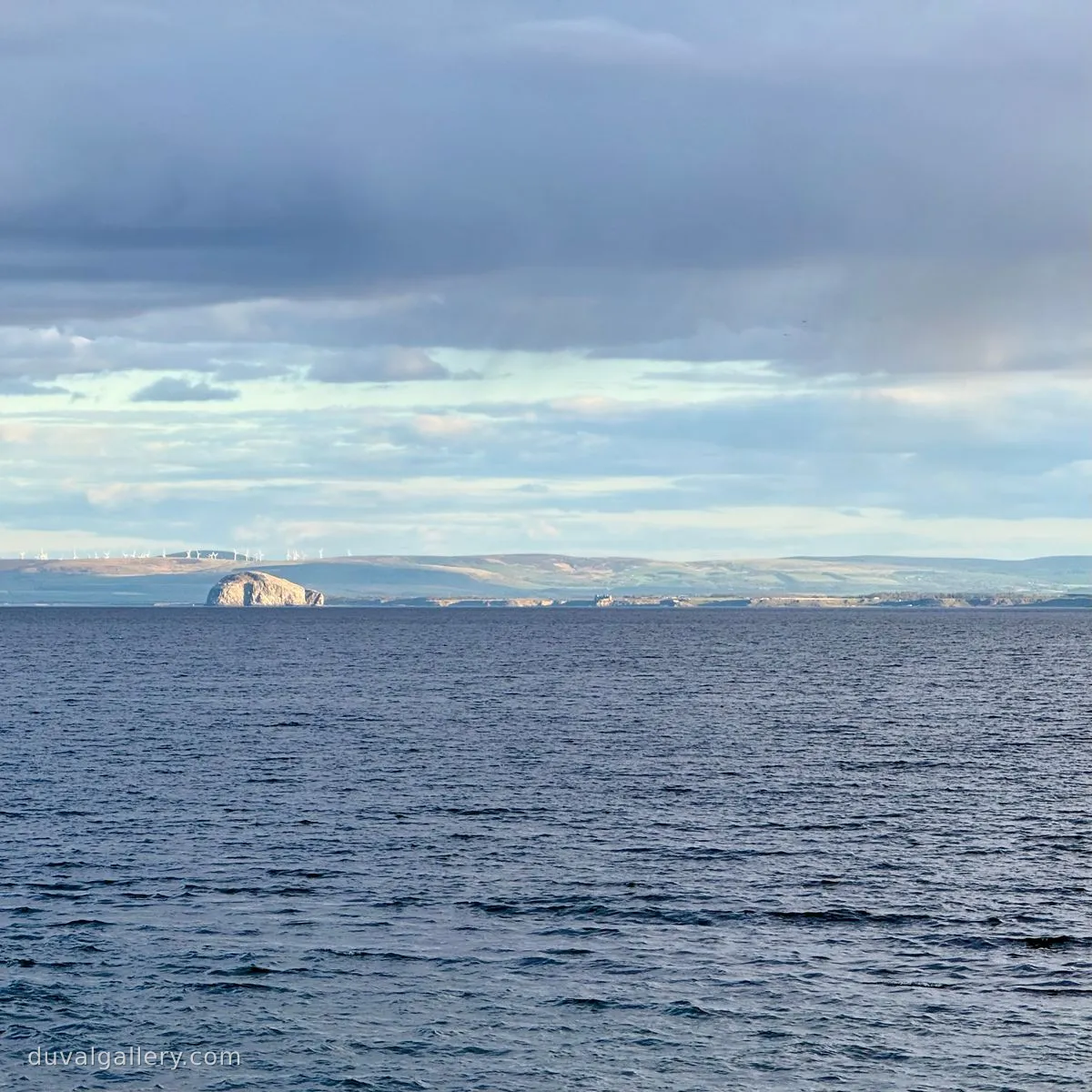 Bass Rock, looking at East Lothian across the Forth of Fife
